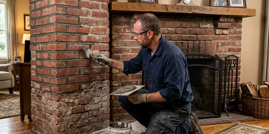 Repointing Brick Fireplace East Brunswick