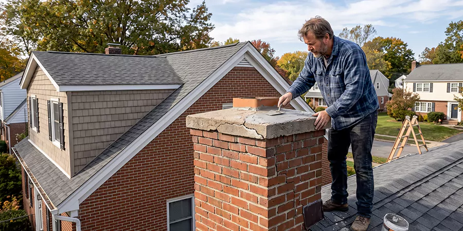 Brick Chimney Crown Repair East Brunswick