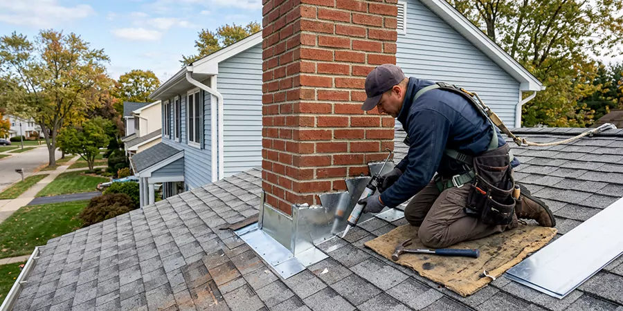 Roof and Chimney Flashing Leak Repair East Brunswick