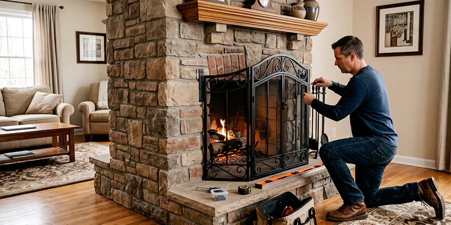 Custom and Decorative Fireplace Screen Installation East Brunswick