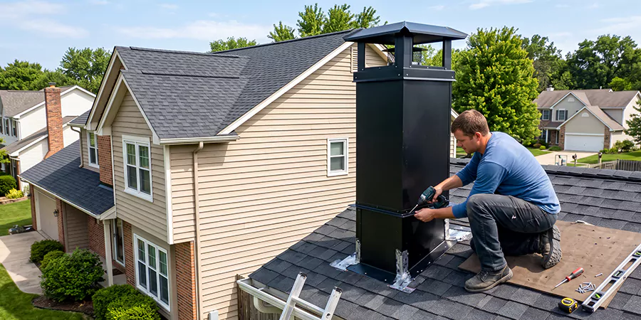 Prefab Chimney Chase Installation East Brunswick